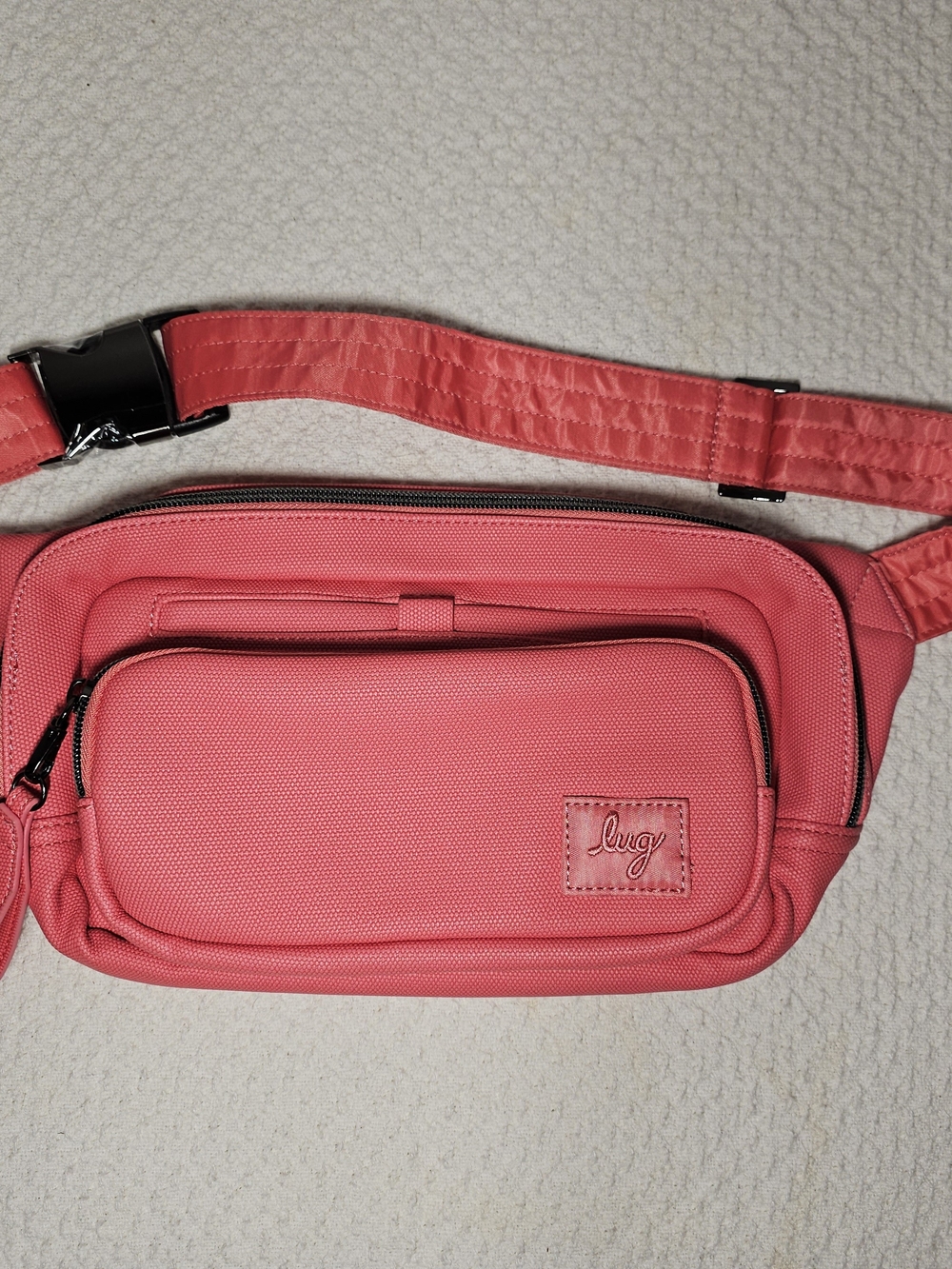 NWOT Lug Pink Hitch Matte Luxe VL Crossbody Waist Bag Watermelon Icepop